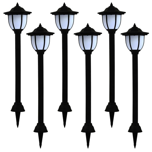 Rynx | Vidaxl Solar-Powered Outdoor Lamps - 6 Pack LED Garden Lighting, Weather Resistant, Eco-Friendly