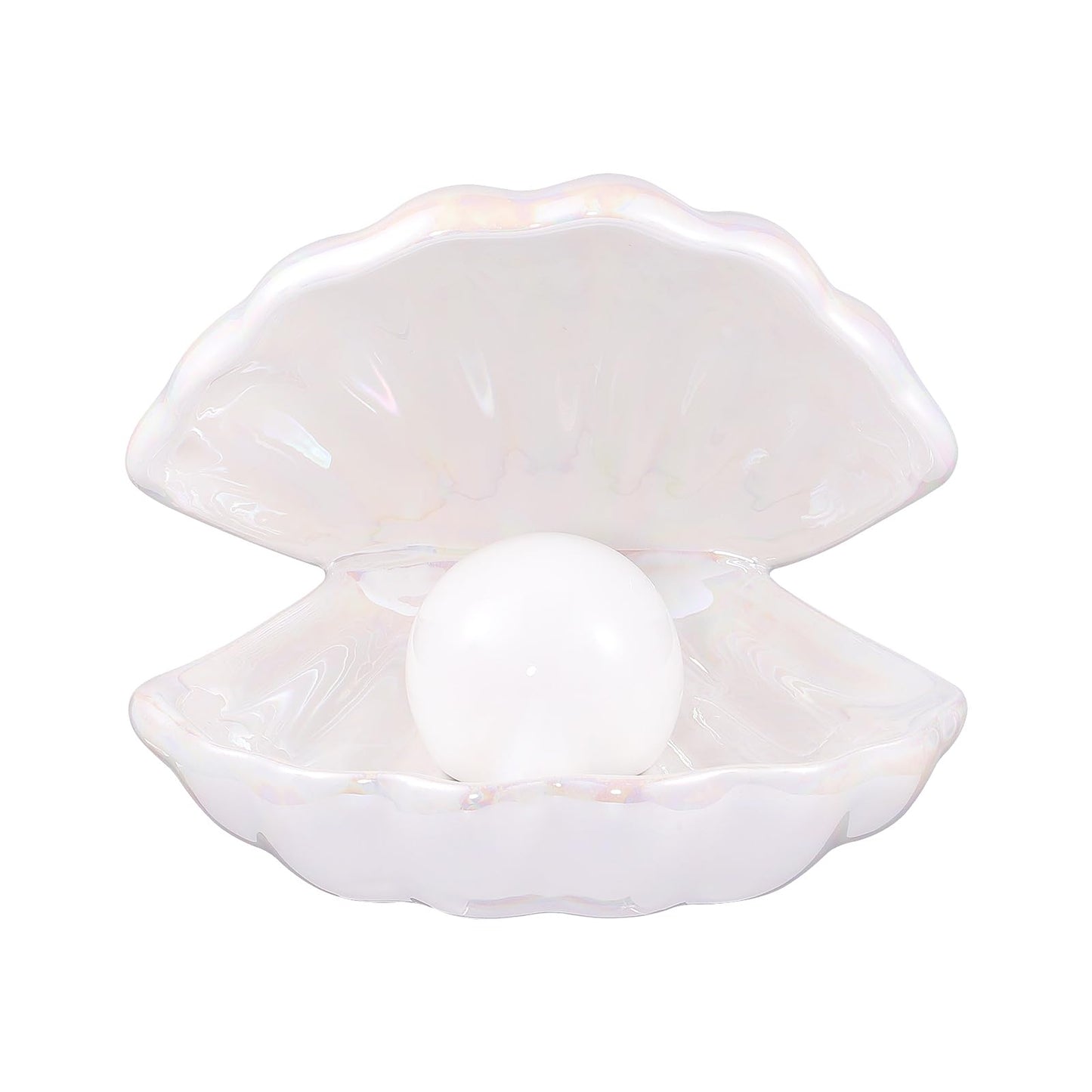 Rynx | Imikeya Pearl In The Shell Night Light - White Ceramic Bedroom Decor Lamp For Nightstand Lighting