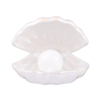 Rynx | Imikeya Pearl In The Shell Night Light - White Ceramic Bedroom Decor Lamp For Nightstand Lighting