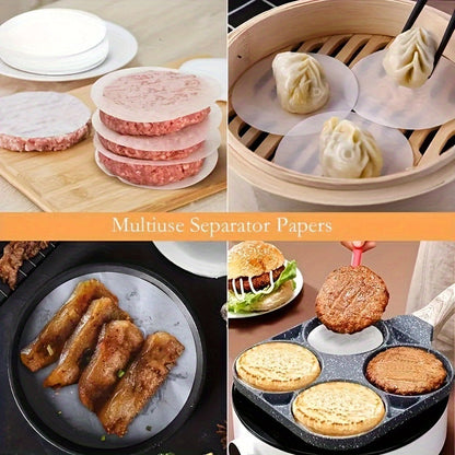 Rynx | 500pcs Non-Stick Hamburger Paper Sheets – Food Separators for Storing and Freezing Burgers, Cookies, Versatile Kitchen Gadgets for Home and Restaurant Use