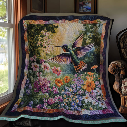 Rynx | Flower Garden Hummingbird Bedspread