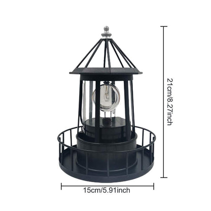 Rynx | Calidaka Solar Led Lighthouse - 360° Rotating Waterproof Garden Lighting For Outdoor Decor