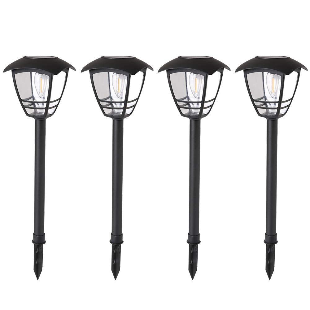Rynx | Magic Gift Vintage Solar Light, 4 Pack, Warm White LED Bulbs for Garden & Pathway