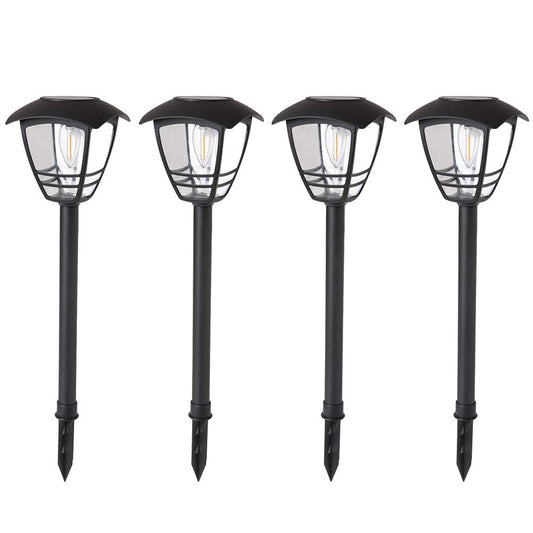 Rynx | Magic Gift Vintage Solar Light, 4 Pack, Warm White LED Bulbs for Garden & Pathway