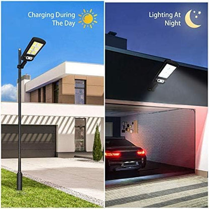 Rynx | Wegitcs 4 Pack Led Solar Street Light - Remote Control, Motion Sensor, Ip65 For Outdoor Security