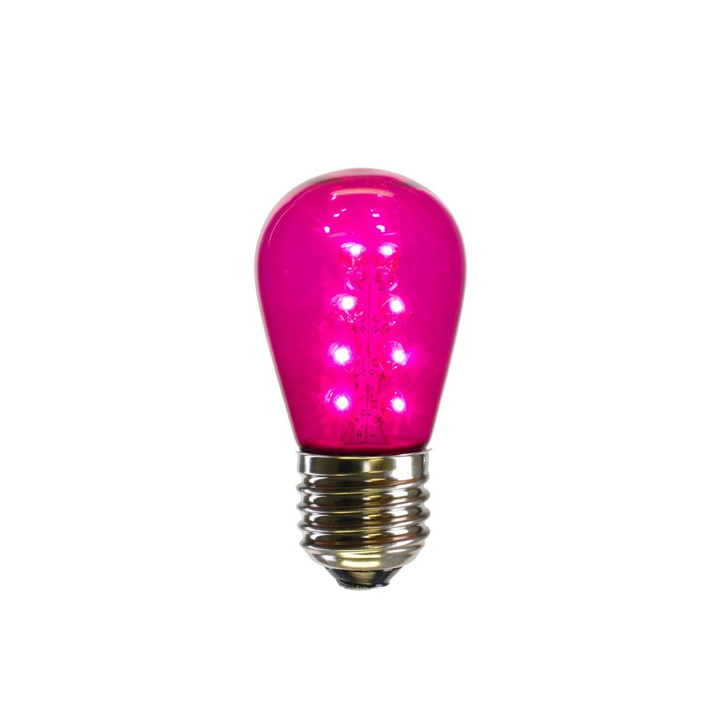 Rynx | Vickerman 687253-1 Watt 130 Volt S14 Medium Screw Pink Transparent Led (5 Pack) Christmas Bulb (Xs14P09-5)
