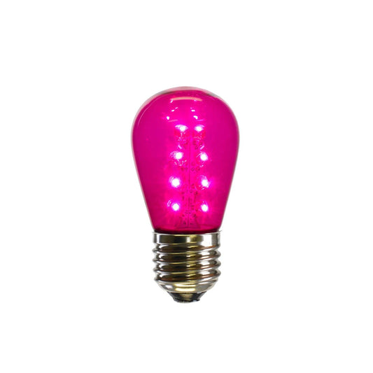 Rynx | Vickerman 687253-1 Watt 130 Volt S14 Medium Screw Pink Transparent Led (5 Pack) Christmas Bulb (Xs14P09-5)