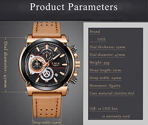 Rynx | Men's Stainless Steel Chronograph Waterproof Sports Quartz Watch
