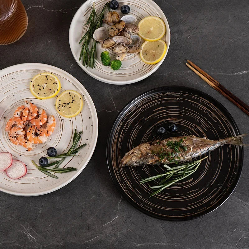 Rynx | Retro Japanese ceramic western style plate