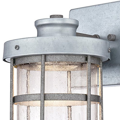 Rynx | Westinghouse Led Outdoor Wall Lamp, One-Light, Galvanized Steel With Clear Seeded Glass