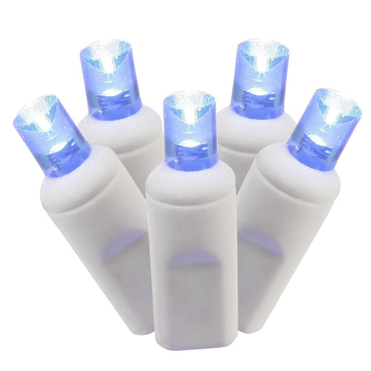 Rynx | 100 Light Wide Angle Led Light Set Blue Light On White Cable