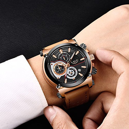 Rynx | Men's Stainless Steel Chronograph Waterproof Sports Quartz Watch