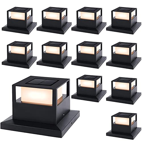 Rynx | Viewsun Solar Post Cap Light 12 Pack - Waterproof Decorative LED Lights For 4X4, 5X5, 6X