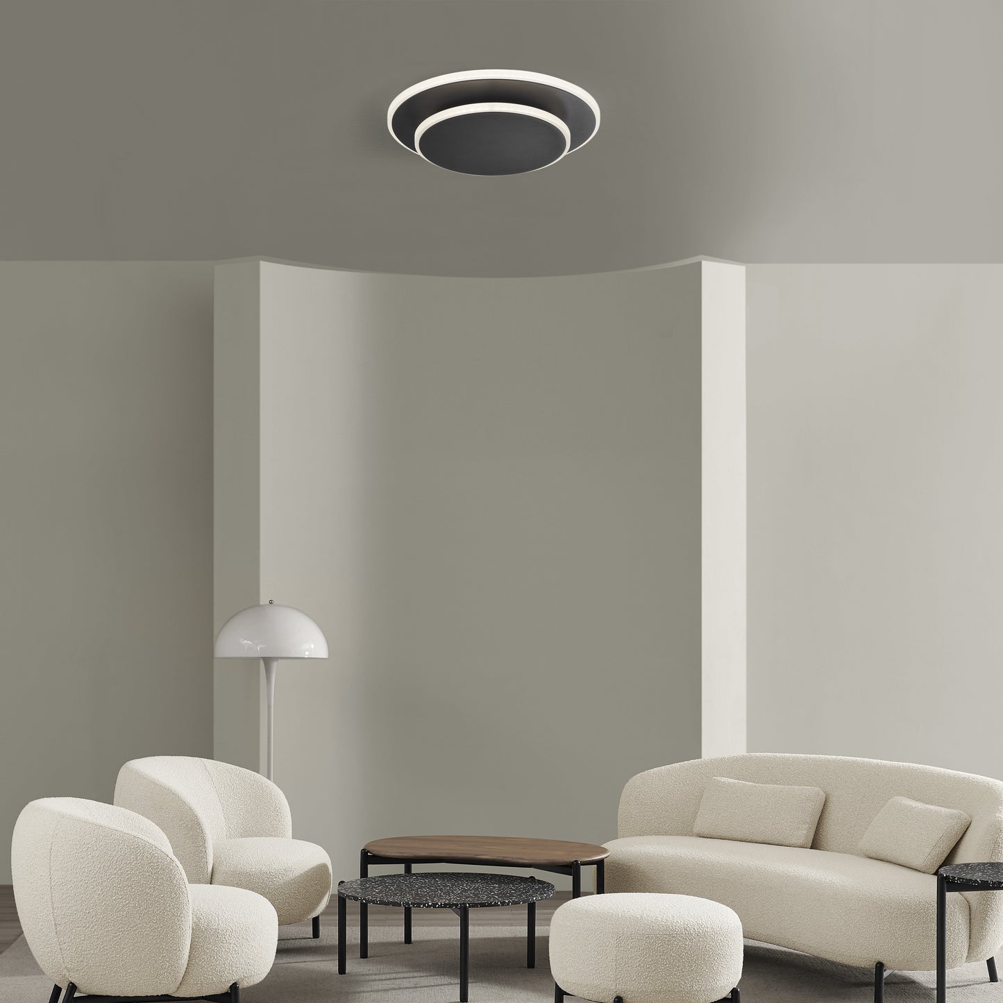 Rynx | Luna Eclipse To Circles Multiuse Lamp // Black