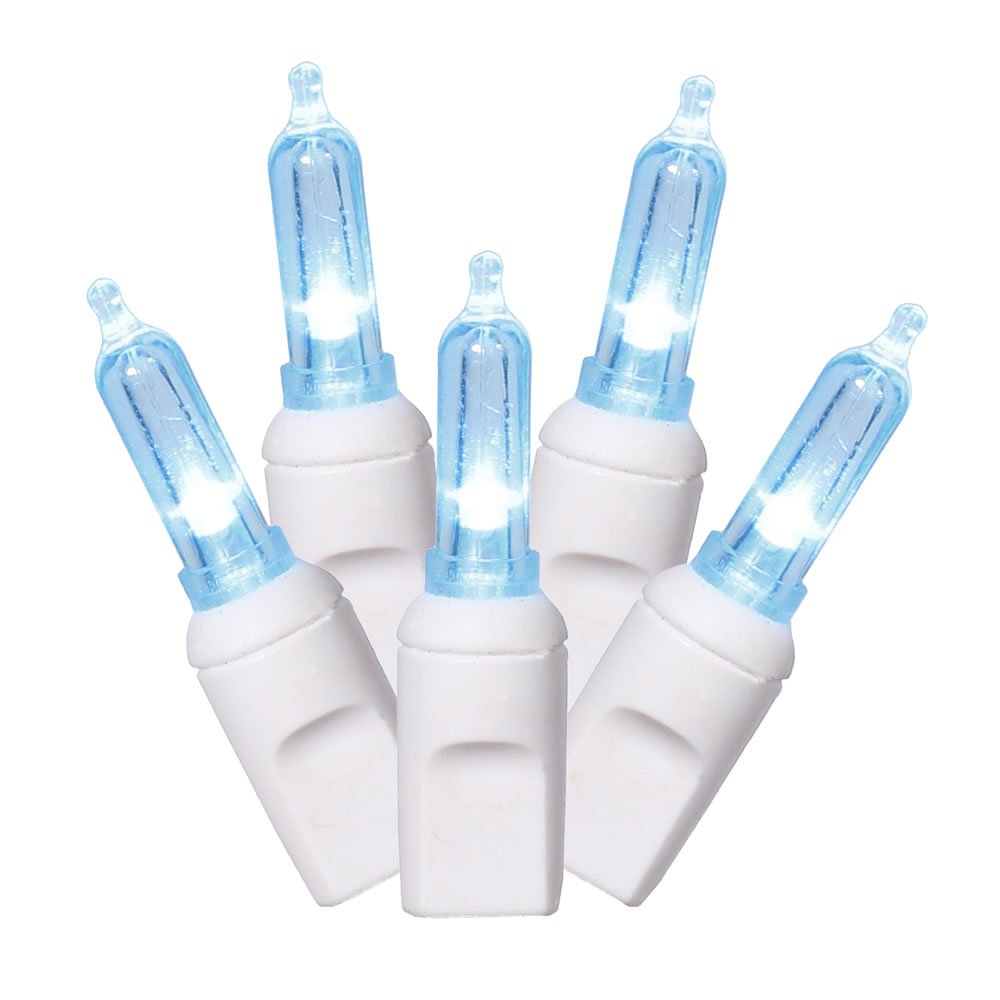 Rynx | Vickerman X6W7532 Light source features 50 LED lights on white wire with 6" bulb spacing, 25', Teal