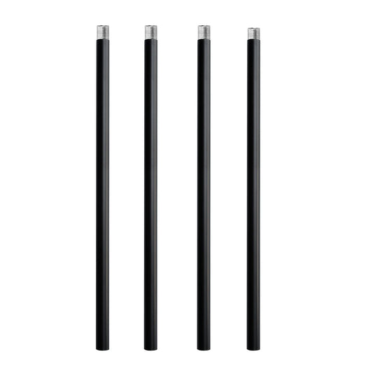 Rynx | Haligate Matt Black M12 Threaded Rod For Pendant Lamp, Eye Light, Wreaths, Lighting Parts Hangers and Rods, 30 Centimeters