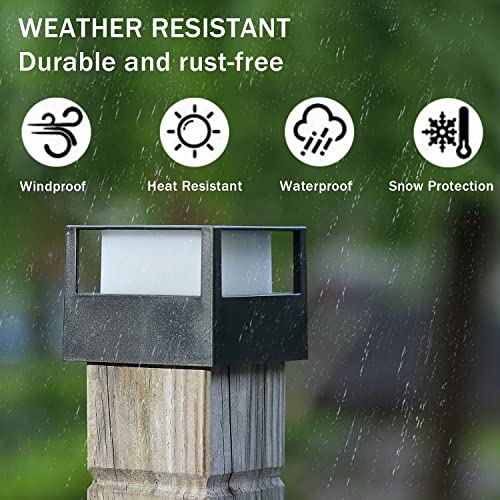 Rynx | Viewsun Solar Post Cap Light 12 Pack - Waterproof Decorative LED Lights For 4X4, 5X5, 6X