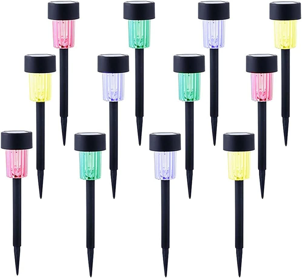 Rynx | Maggift 12 Pcs Rgb Solar Pathway Lighting - Color Changing Outdoor Landscape Lighting For Lawn & Garden