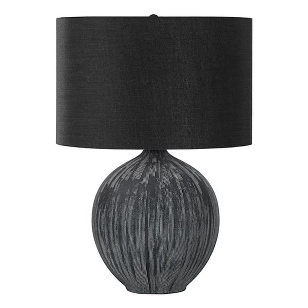 Rynx | Monarch Specialties 9618 Light Table Lamp, black ceramic, shade, modern lighting - 23 H table, 16" L X 16" B X 23" H