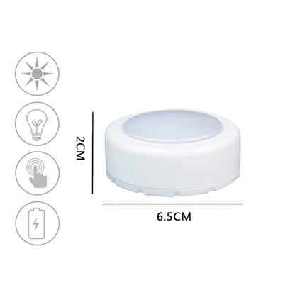 Rynx | Wralwayslx 10 Pack Cabinet Push Light - Battery Operated, White, Ideal For Kitchens And Cabinets