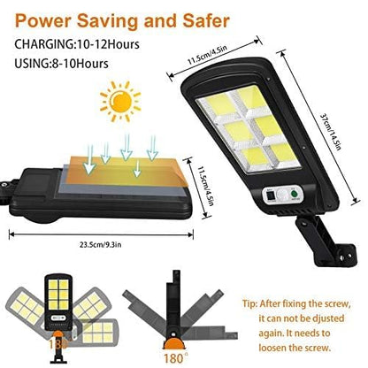Rynx | Wegitcs 4 Pack Led Solar Street Light - Remote Control, Motion Sensor, Ip65 For Outdoor Security