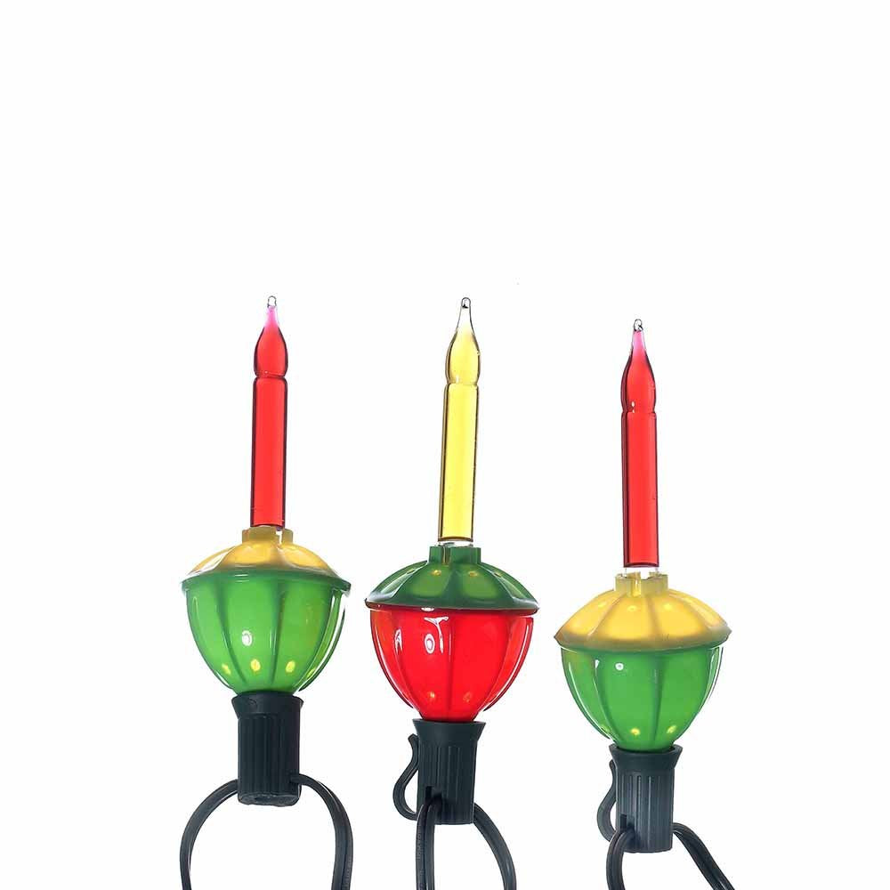 Rynx | Kurt S. Adler 7-lamp multicolor bubble light set, 15 foot glass Christmas decoration