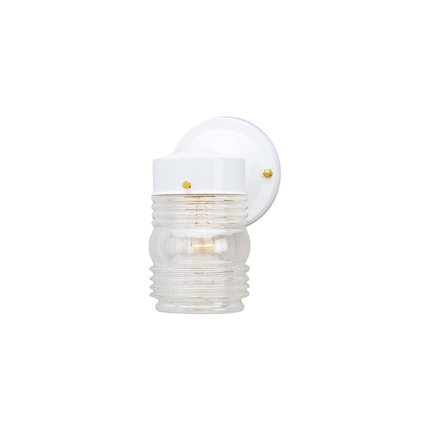 Rynx | Westinghouse 6687800 Jelly Jar Outdoor Wall Lamp, 1-Light 100 Jelly Jar Watt, White