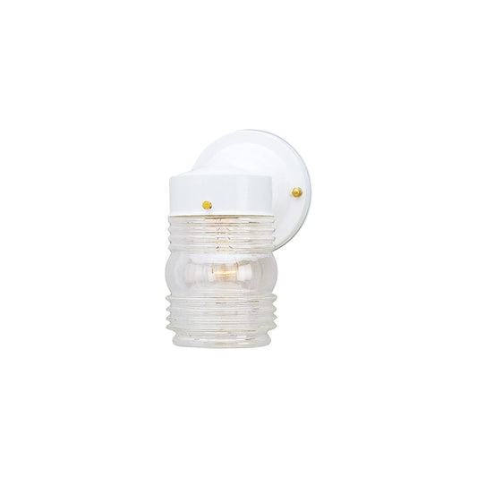 Rynx | Westinghouse 6687800 Jelly Jar Outdoor Wall Lamp, 1-Light 100 Jelly Jar Watt, White