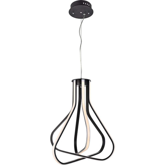 Rynx | Elegant Lighting Dahlia 3 Light In Black Pendant