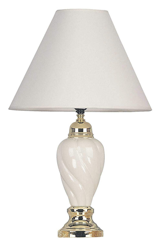 Rynx | Ore International 6116Iv 22-inch ceramic lamp, ivory