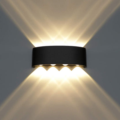Rynx | Kawell 8W Waterproof Led Wall Lamp, Modern Aluminum Wall Light For Indoor/Outdoor, Black 3000K
