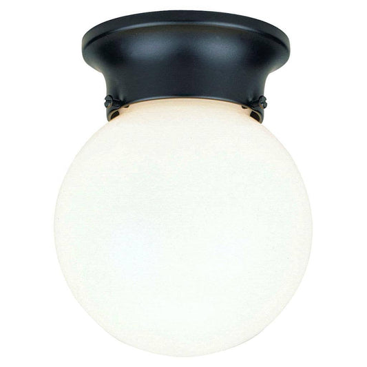 Rynx | Westinghouse 6684000 1-Light Porch Black With White Globe