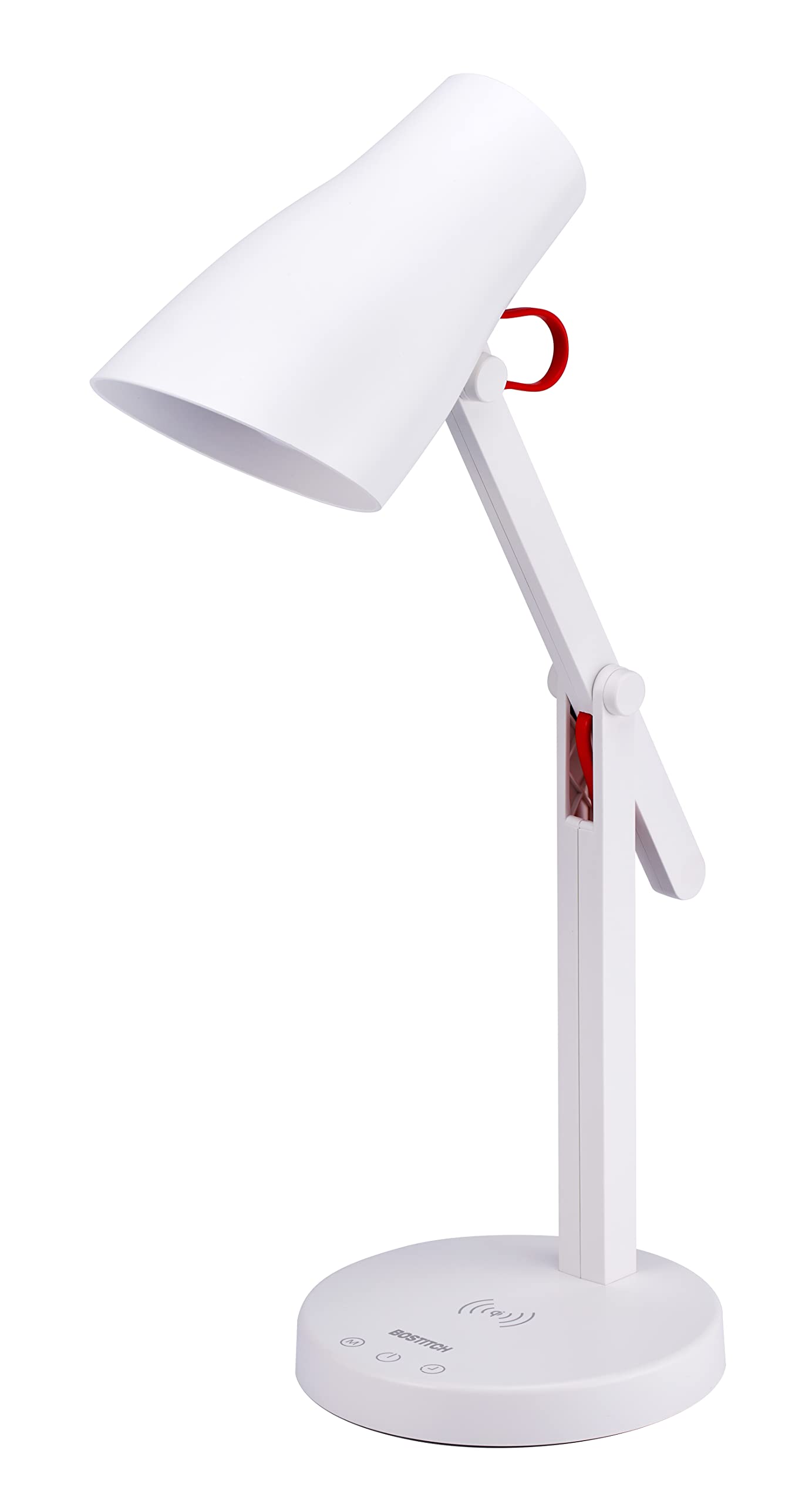 Rynx | Bostitch Office LED Desk Lamp, Qi Wireless Charging, Dimmable, Adjustable Color Temperature, Flicker-Free, Fast Charging, White (Led2101)