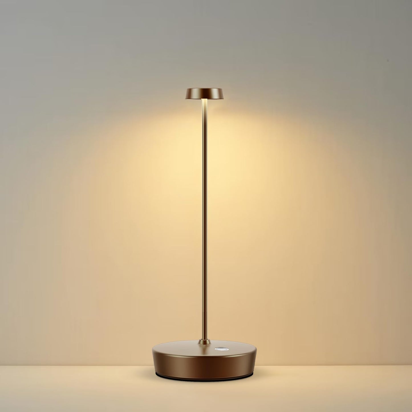 Rynx | Sikevht Wireless LED Table Lamp - Rechargeable, Dimmable, Portable, Metal - Titanium Finish