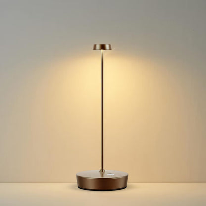 Rynx | Sikevht Wireless LED Table Lamp - Rechargeable, Dimmable, Portable, Metal - Titanium Finish