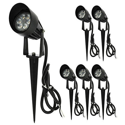 Rynx | Ledwholesalers 7W Low Voltage Led Outdoor Spotlight Fixture, 12V Ac/Dc, Warm White, 6-Pack,