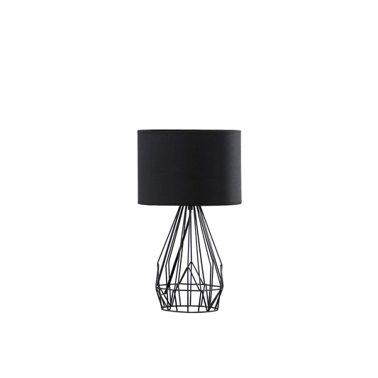 Rynx | 18" Asymmetric Black Metal Table Lamp