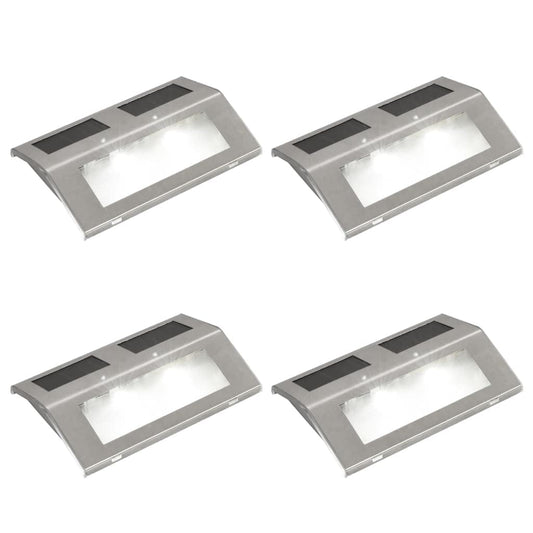 Rynx | Vidaxl Led Wall Lamp 4Pcs, Decklys For Stairs Walkway Patio Fence, Stair Light For Garden Path Backyard Garden, Wall Lighting Solar Light