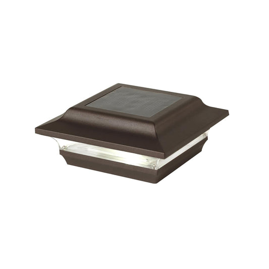 Rynx | Classy Caps Sl211R Aluminium Imperial Solar Post Cap, 4" X 4", Bronze