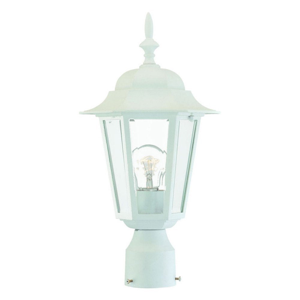 Rynx | Acclaim Lighting 1-Light Outdoor Post-Mount Fixture, Textured White, Camelot Collection