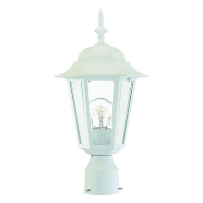 Rynx | Acclaim Lighting 1-Light Outdoor Post-Mount Fixture, Textured White, Camelot Collection