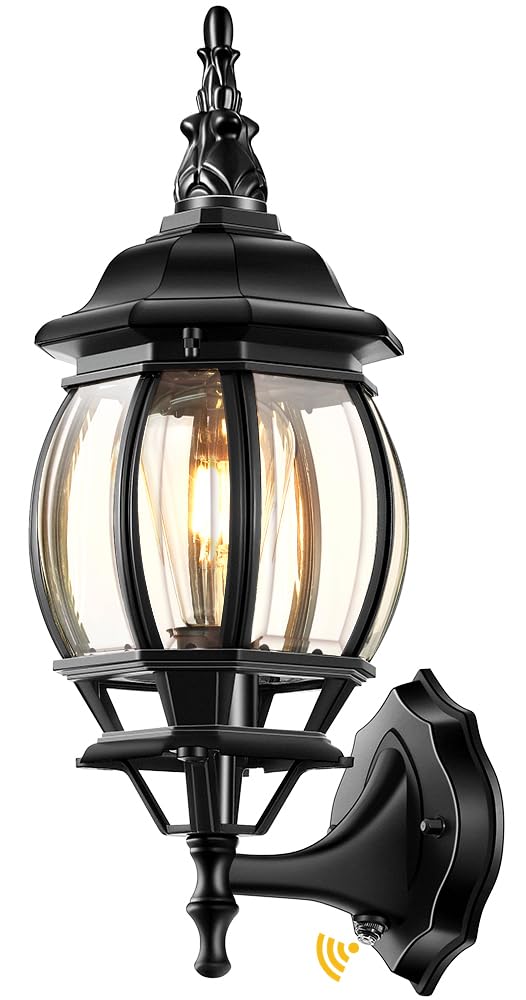Rynx | Vianis Dawn To Dusk Outdoor Light Fixture, White Outdoor Wall Lantern For Coach, Outdoor Patio Light For House, 100% Aluminum Waterproof Outdoor Wall Lamps Garage Light Wall Mount