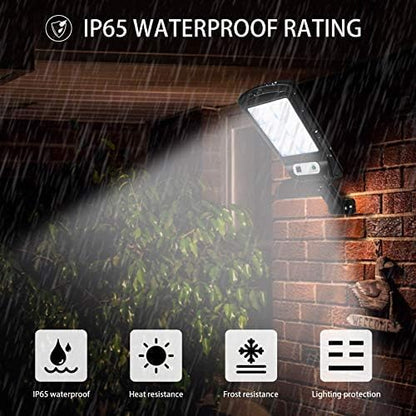 Rynx | Wegitcs 4 Pack Led Solar Street Light - Remote Control, Motion Sensor, Ip65 For Outdoor Security