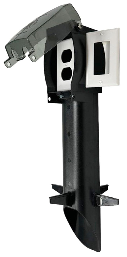 Rynx | Imbaprice Imba-Gpd19B-1 19.5'' Low Profile Outdoor Landscape Lighting Garden Post Enclosure For Gfci Devices With Integrated Cover