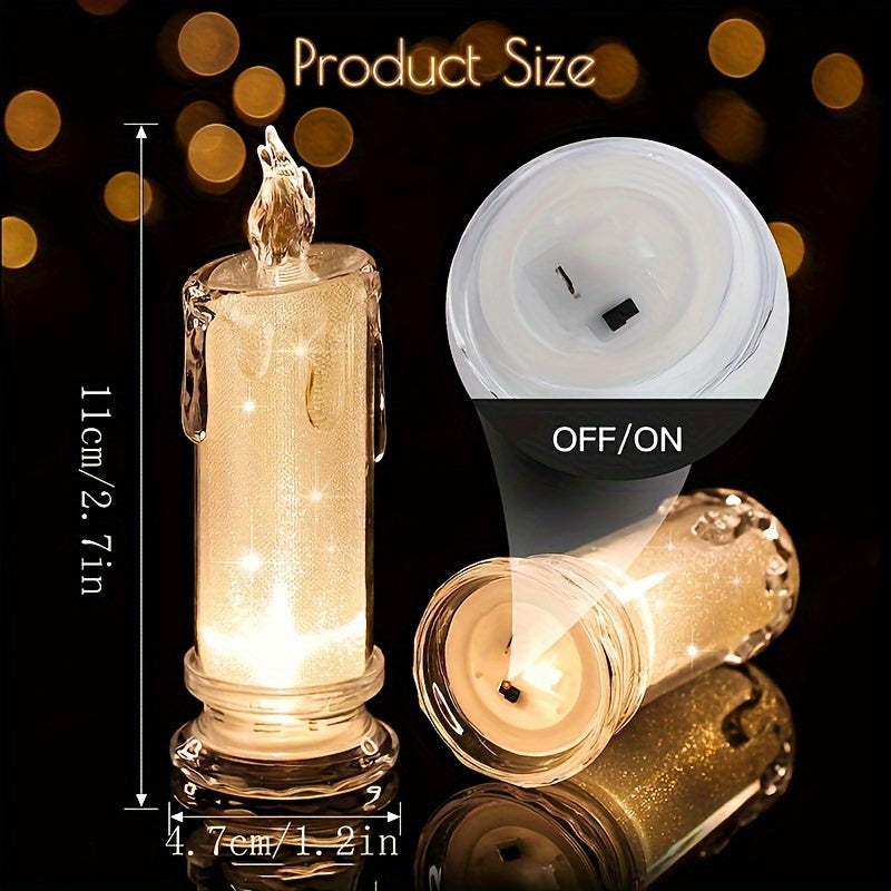 Rynx | 2/3pcs LED Flameless Candle Set - Realistic Flickering Effect, Battery-Operated, Columnar Design - Perfect for Halloween, Family Gatherings, Candlelight Dinners, Weddings, Birthdays, Ambient Lighting