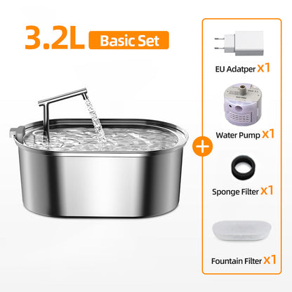 Rynx | Stainless Steel Automatic Pet Water Fountain