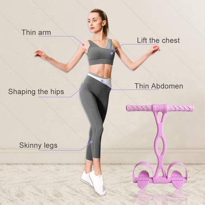 Rynx | MEYUEWAL Pedal Resistance Band with Grip Ring, Upgraded Natural & Eco-friendly Elastic Pull Band Fitness Sit-up Training at Home, for Abdomen, Waist, Arm, Yoga Stretching Slimming Workout