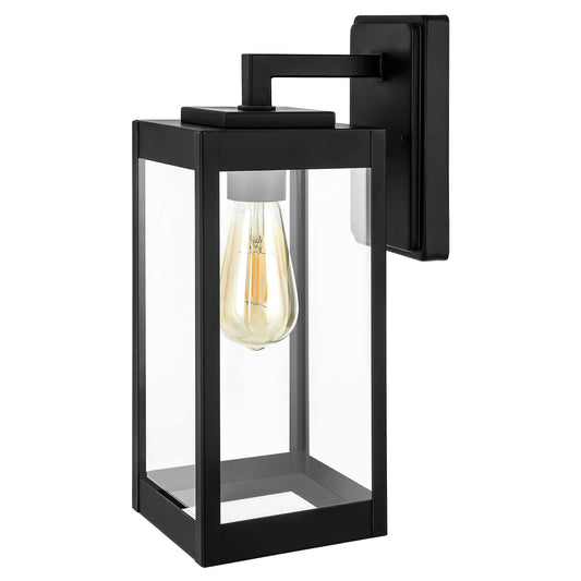 Rynx | Dewenwils Outdoor Wall Light Fixture, Outdoor Wall Lamp with Clear Glass Shade, Matte Veranda Light Wall Mount, Waterproof Anti-Rust Outdoor Wall Light Lamp for Garage, Patio, Etc Listed