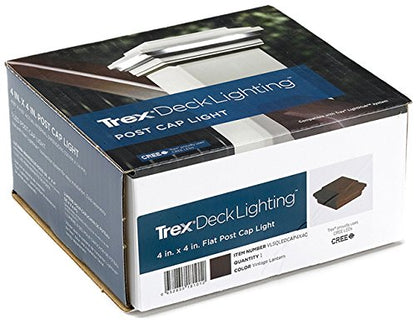 Rynx | Trex Led Post Cap Light - Vintage Lantern, Square Style, Acrylic, 4X4