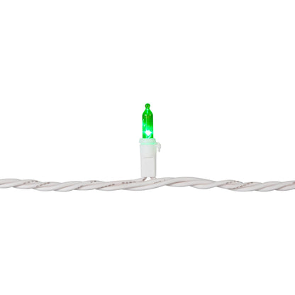 Rynx | Northlight 100 Green Led Mini Christmas Lights - 33Ft White Wire For Holiday Decorations
